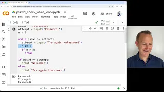 Unit 5 Lesson 1 - While Loop Application Password Check