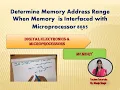 U1 L22 Memory Address Range Calculation of Interfaced Memory with 8085 Address decoding