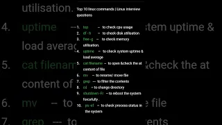 Linux interview questions top 10 linux commands Devops