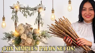 ¿Con Palos😱 Vas Hacer La Decoración Mas Hermosa Para NAVIDAD!