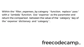 Learn Lambda Functions by Building an Expense Tracker Python Beta Cert Step 20