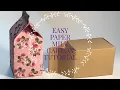 Easy Paper Milk Carton Tutorial