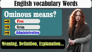 What does Ominous mean What is Ominous Ominous meaning in English English Grammar
