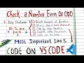 Program to Check if a Number is Odd or Even in C With Handwritten Notes Code Hacker