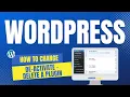 How to De-activate - Delete a Plugin