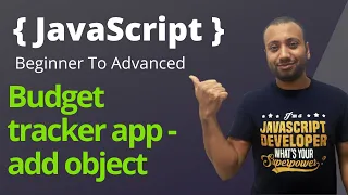javascript bangla tutorial 45 Budget tracker phase 9 - add object