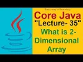 Two Dimensional Array in Java Core java tutorial for beginners Lecture-35 in