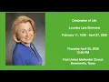 First UMC Brownsville TX Celebration of the Life of Lourdes Lara Simmons 2026