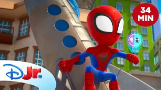 🕷️ Nowi przeciwnicy | Spidey i super-kumple [KOMPILACJA] | Disney Junior Polska