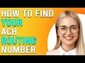 How To Find My ACH Routing Number How Do I Find My ACH Routing Number