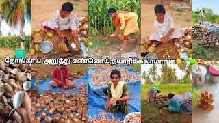 💚🌱வெயில் காலத்துலதாங்க இந்த வேலை செய்ய முடியும்🤩🥥🌴|women cutting coconut using heavy weapons|#viral 