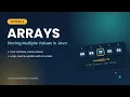 Java Arrays Explained Store Access Loop Through Data Episode 6