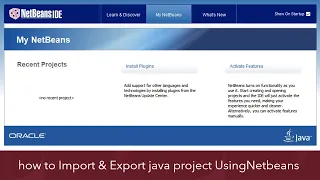 How to Import and Export Java project Using Netbeans