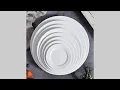Savall White 9-16 inch durable porcelain round dinner stackable flat plate