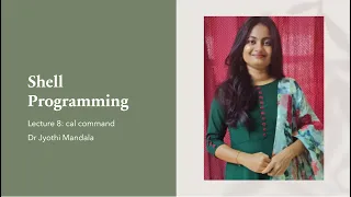 Shell Programming Lecture cal Command