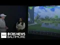 Around Town Indoor golf simulator at Maryland s Back Nine Golf