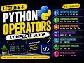 python lecture 4 operators
