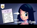 How to make a layered animateable 2D Eye Rig in Blender