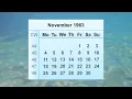 November 1963 Calendar