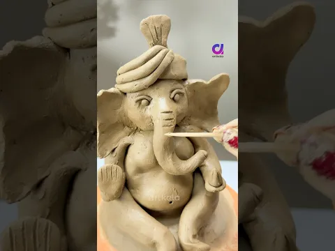 Eco-friendly Ganpati making 😍🌸❤️ #ganpati #ganeshchaturthi #diy #clayart