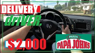 Delivering Pizzas PAPA JOHN to FUND stock account The Minimum Wage Investor ep 2
