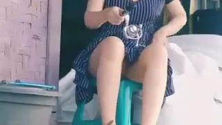 cewe mancing lupa gak pakai cd kelihatan tembem