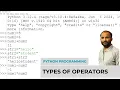 Python Operators with examples - Arithmetic Operators in Python Programming
