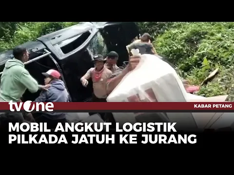 Mobil Angkut Logistik Pilkada Jatuh ke Jurang, 4 Polisi Terluka