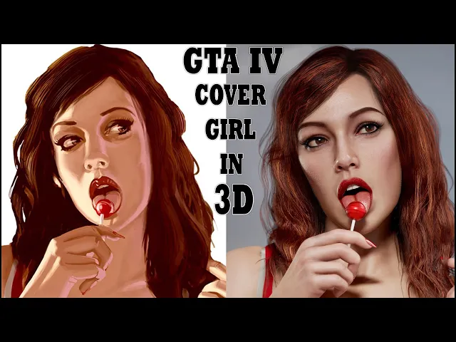 3D Model of GTA IV Cover Girl (Real Time) - Next Gen Graphics