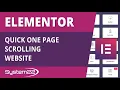 Elementor Quick One Page Scrolling Website