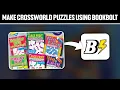 How To Make Crossword Puzzles Using Book Bolt Full Tutorial