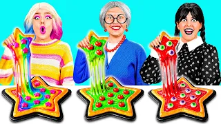 Reto De Cocina Wednesday vs Abuela | Trucos Culinarios Deliciosos de RaPaPa Challenge