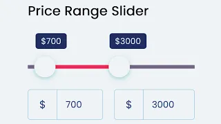 Price Range Slider Price Slider With Min-max Input in Html Css Javascript Dual Range Slider