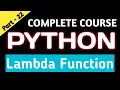 Lambda Function Anonymous Function in Python Complete Python Course in Hindi M3R5 O Level