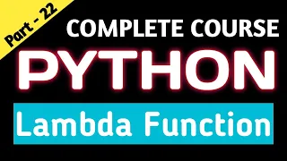 Lambda Function Anonymous Function in Python Complete Python Course in Hindi M3R5 O Level