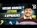 268 Missing Number HashMap Bit Manipulation Gauss Formula Math 4 Ways