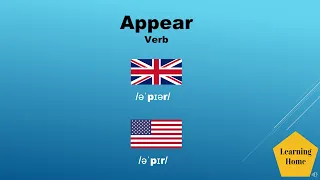 Appear meaning pronunciation and synonyms