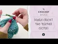 How to Double Crochet Two Together dc2tog - Beginner Crochet Tutorial