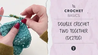 How to Double Crochet Two Together dc2tog - Beginner Crochet Tutorial