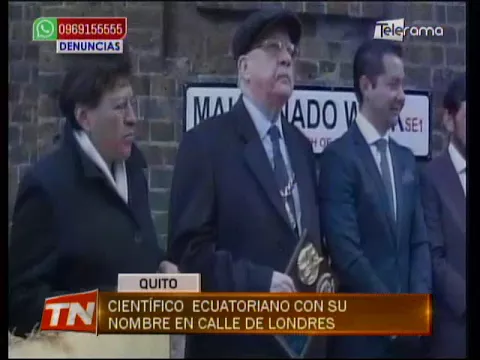 Científico ecuatoriano con su nombre en calle de Londres