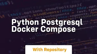 python postgresql docker compose