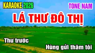 Karaoke Lá Thư Đô Thị Tone Nam Nhạc Sống gia huy beat
