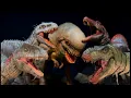 Download Lagu Jurassic World Rebirth D-Rex vs T-Rex vs Spino vs Indo vs Giga Stop motion battle