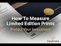 Measuring A Limited Edition Print For Framing