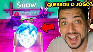 MUITO ROUBADA!! GIREI a NOVA FRUTA da NEVE na ATUALIZAÇÃO do FRUIT BATTLEGROUNDS!!