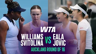 eala jovic vs williams svitolina auckland doubles round of 16 wta match highlights