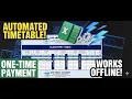 Automate School Timetable in Excel No Subscription Works Offline