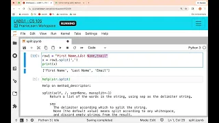String Split in Python CS105 at UIUC