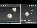 3ds Max Boolean Compound Object Tutorial Cut Union Subtract Objects Beginner Guide