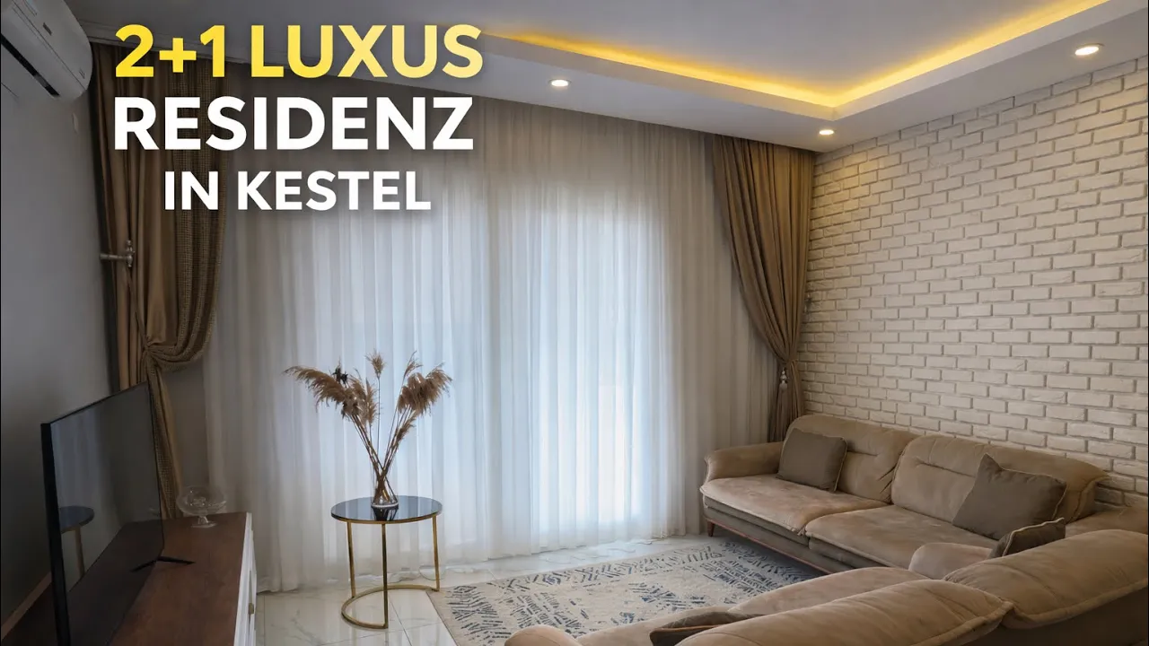 Sea-View 2+1 Apartment in Kestel with sea view